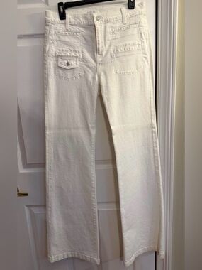 7 For All Mankind White Wide Leg Jeans-NWT